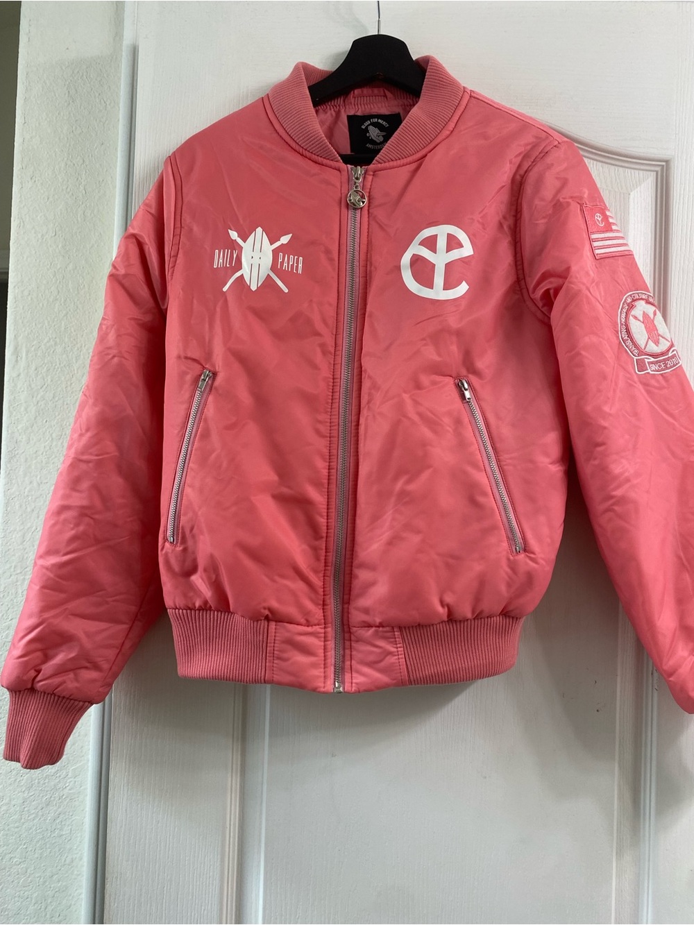 Daily Paper Blood For Mercy Y2K Bomber Jacket Rare Pink Limited Edition Size XS - Picture 2 of 14